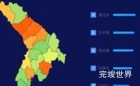 echarts定西市临洮县geoJson地图地图排行榜效果演示实例